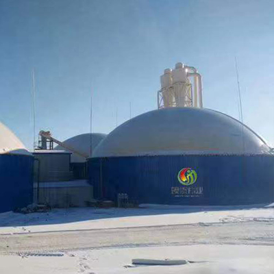 De groene van het het Membraanbiogas van PDFE Dubbele Houder van het de Houdersgas in Biogasinstallatie